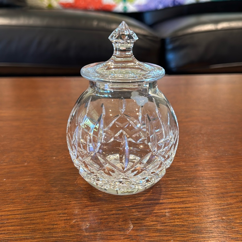 Waterford Lismore honey pot